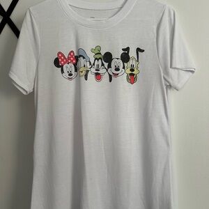 Disney White Tee with Classic Character Faces